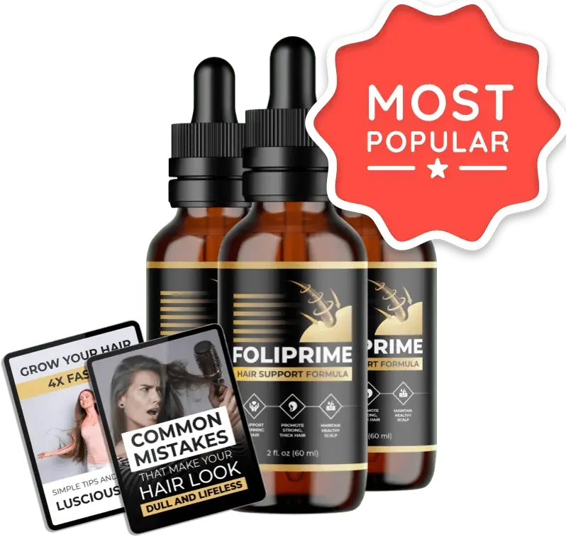 3 bottles of FoliPrime plus 2 free bonuses most popular